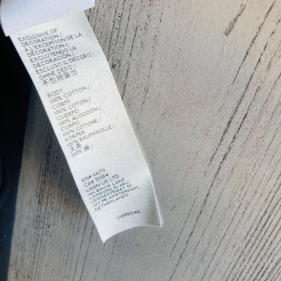 NWOT  Free People We The Free Arden Tee XS Black Long Sleeve Boho - Picture 11 of 14